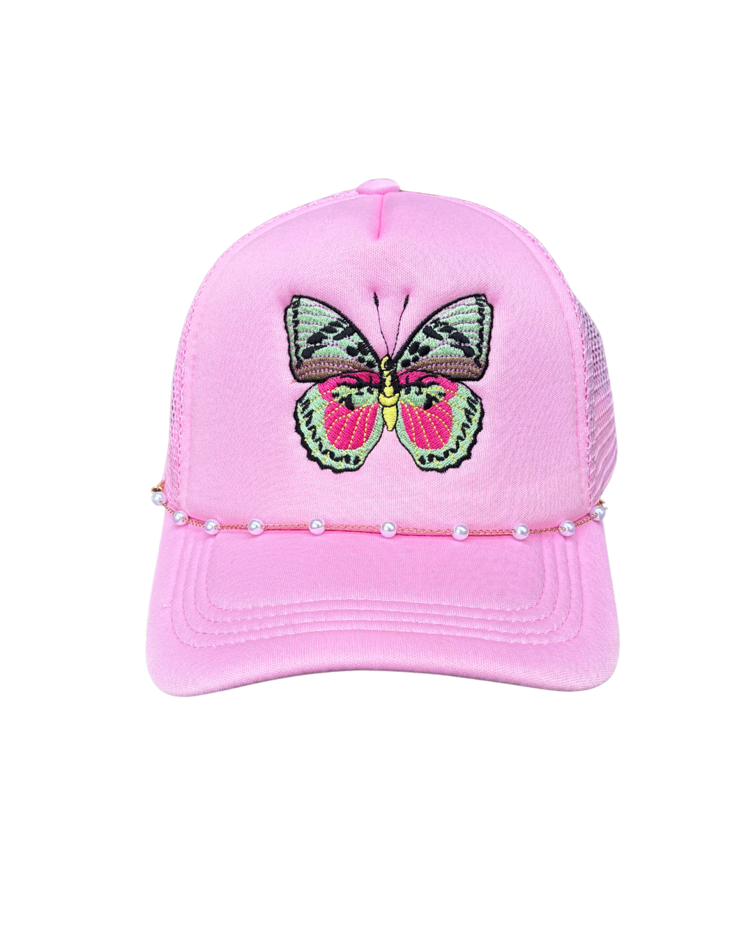 light pink foam trucker hat