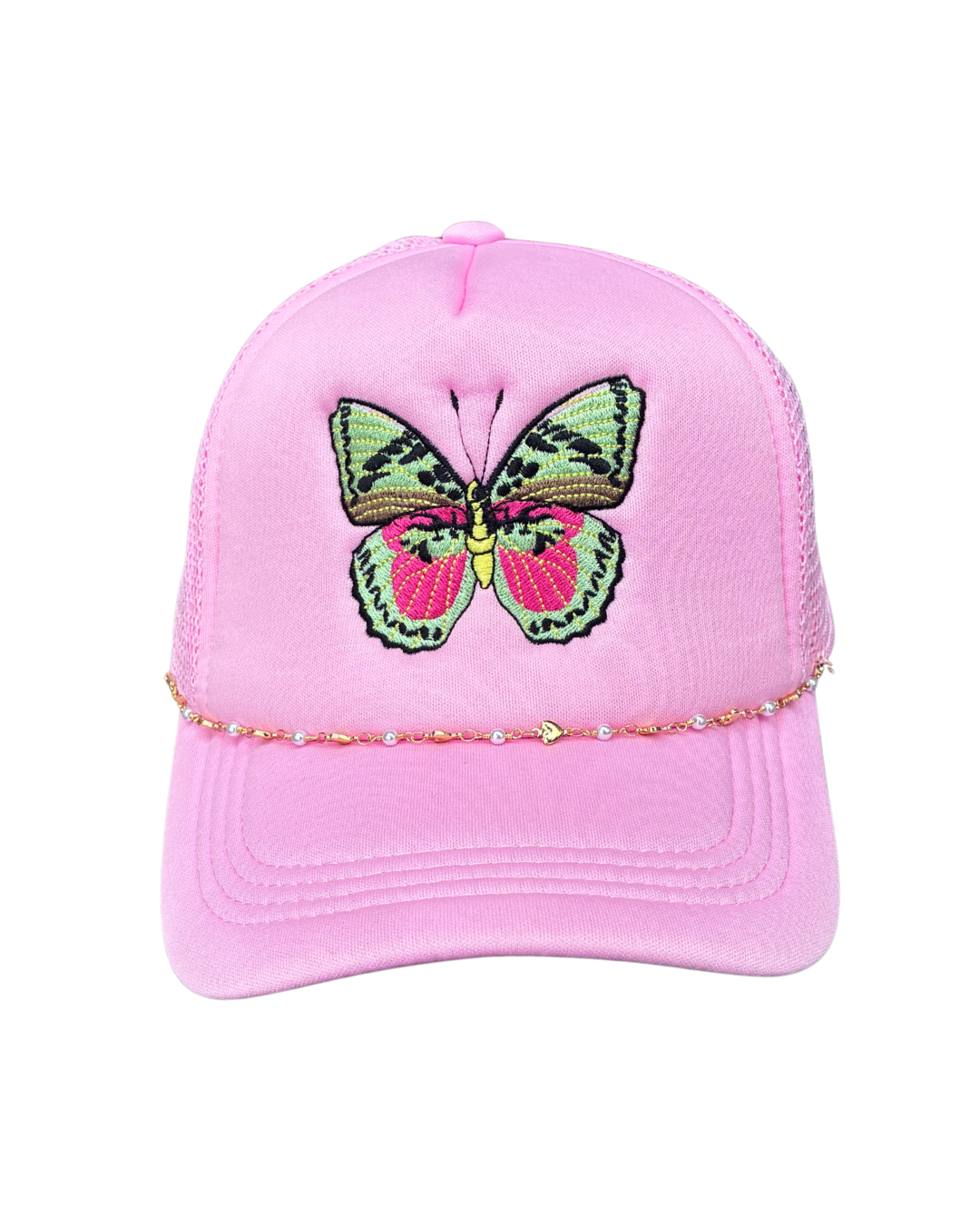 light pink foam trucker hat
