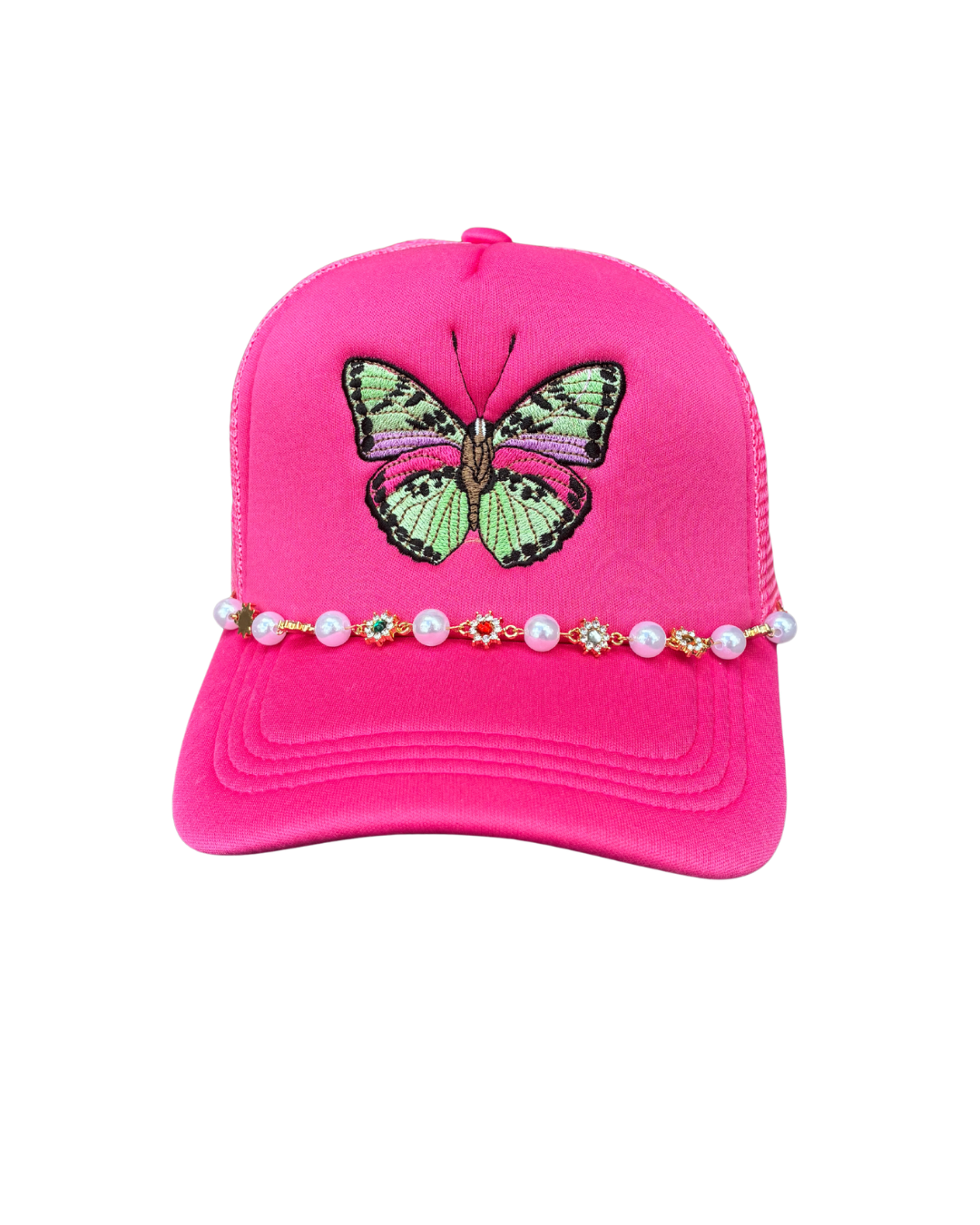 hot pink foam trucker hat