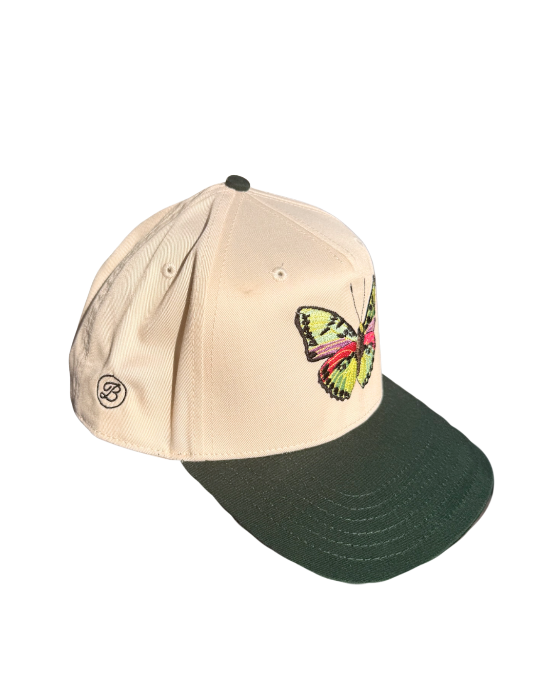 green butterfly hat