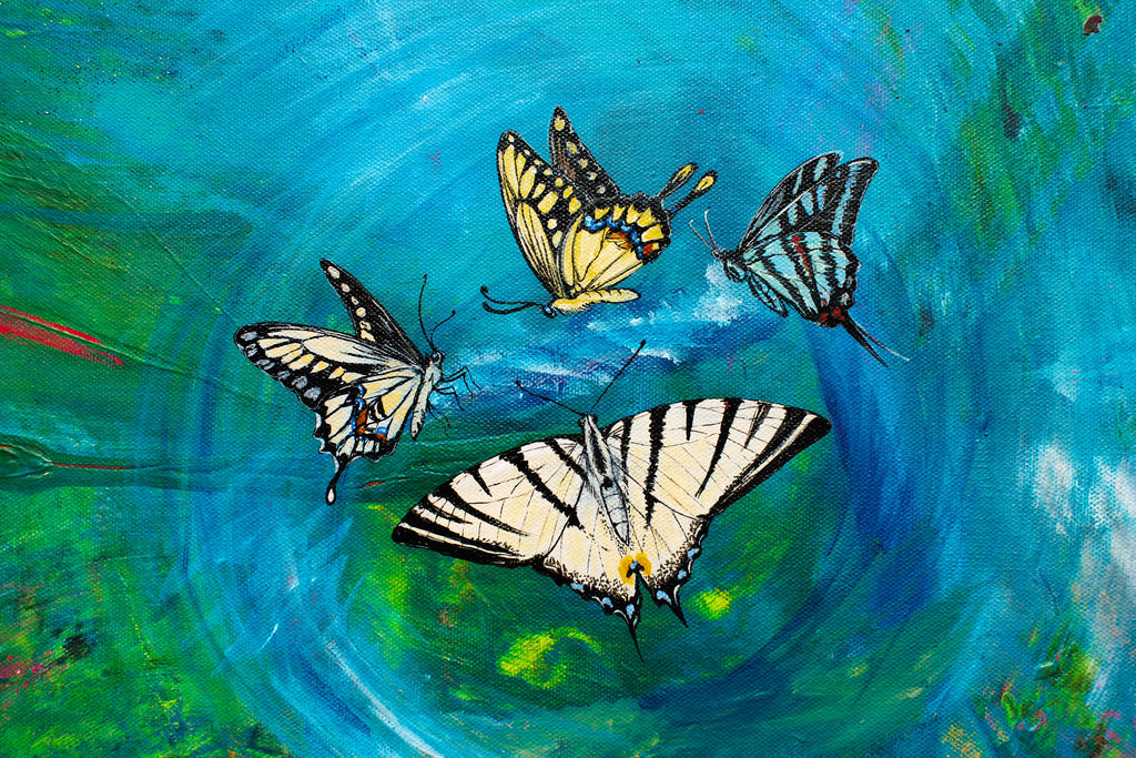 swimming swallowtails