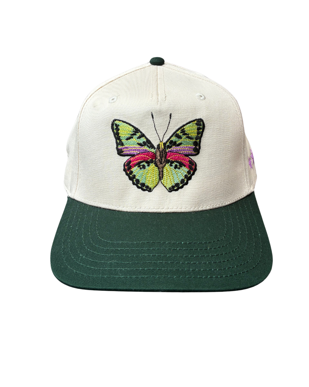 green butterfly hat