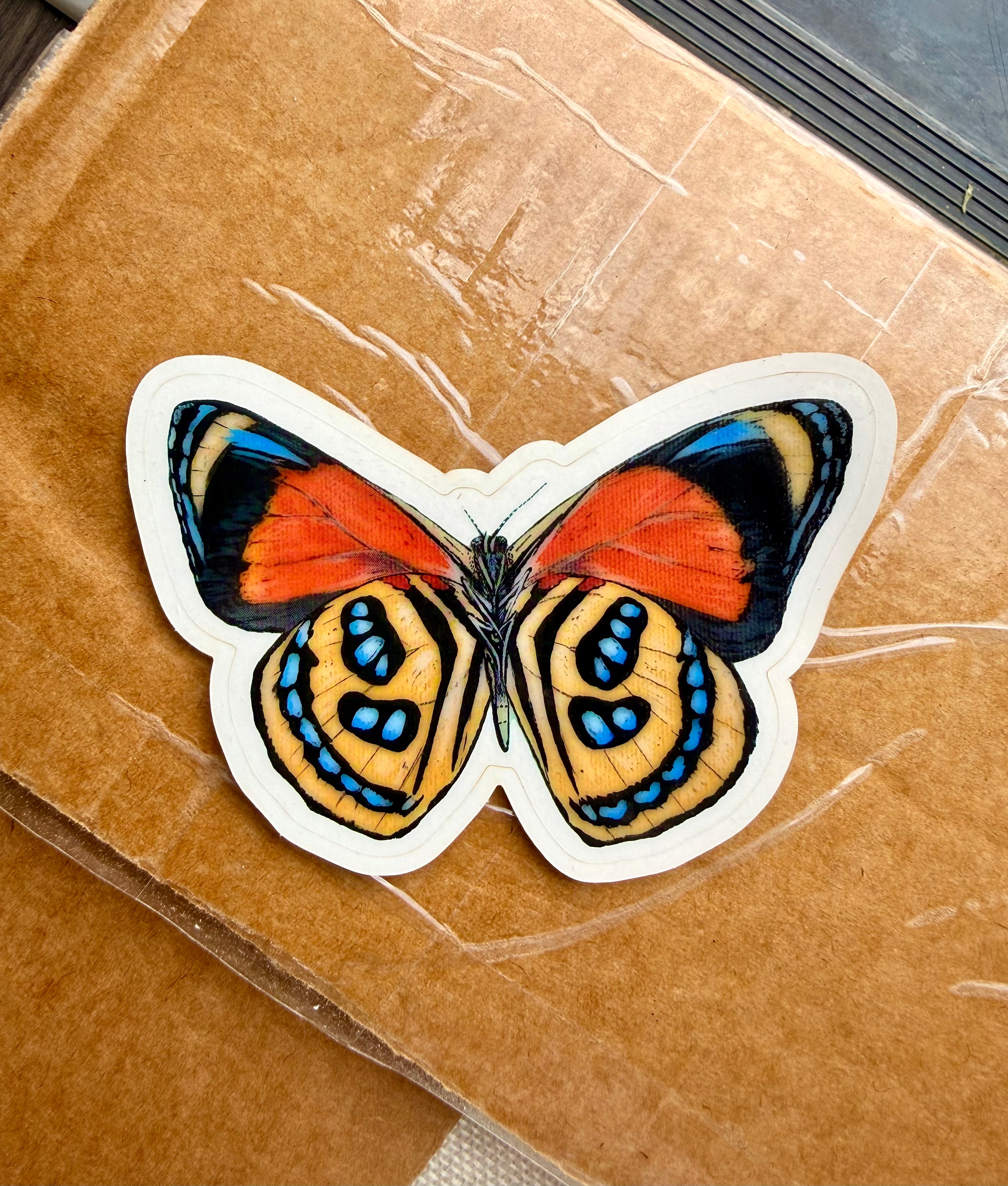 white butterfly sticker